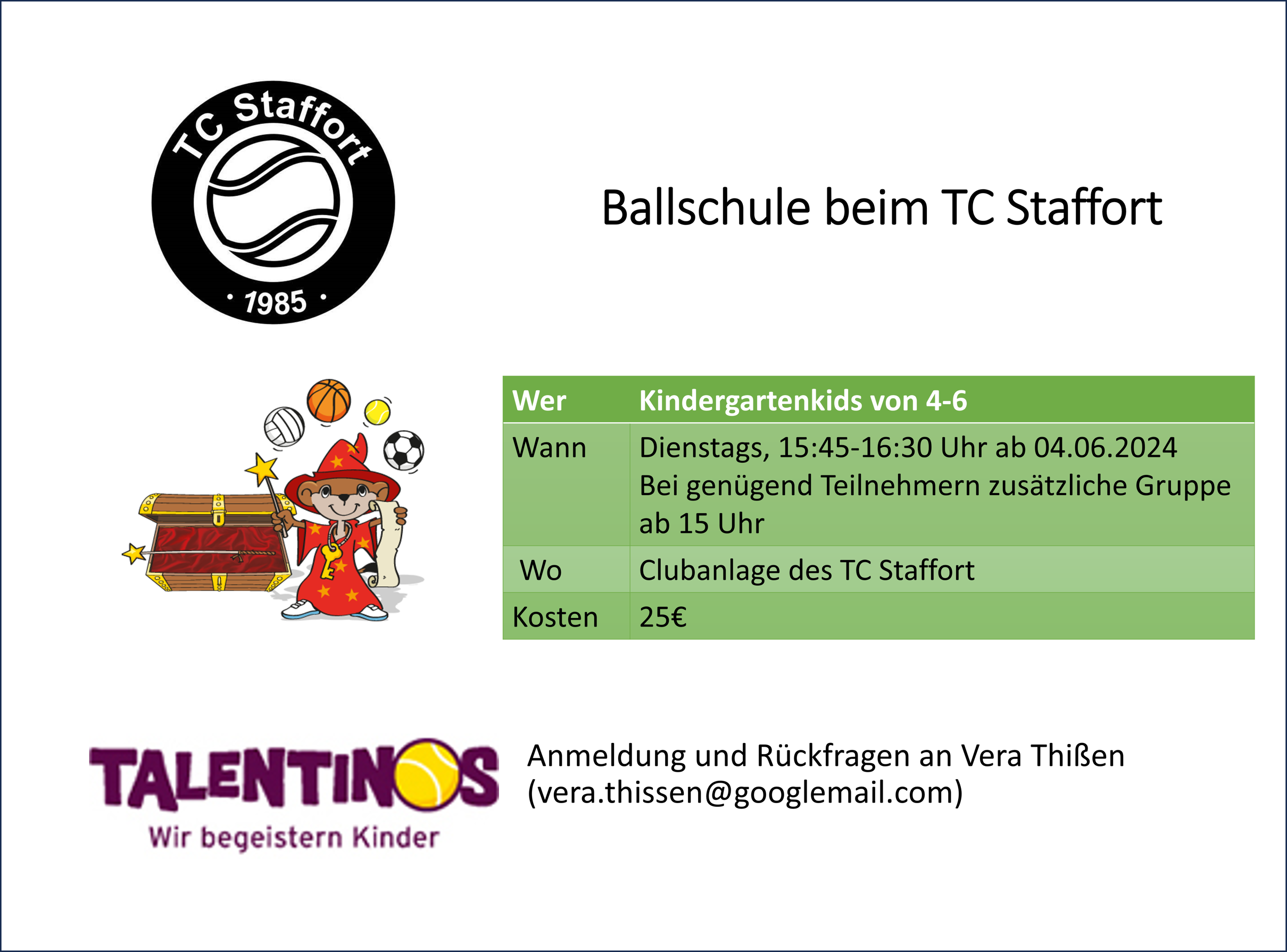 Ballschule beim TC Staffort